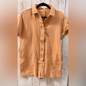 MARBLE Women's Button-Down Shirt - Brown